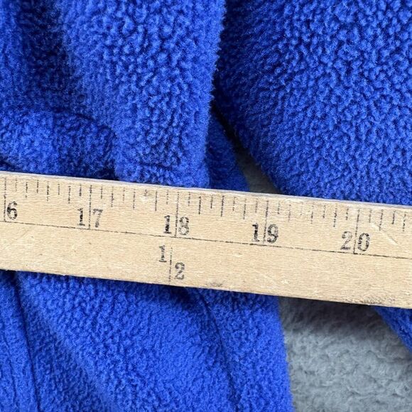 Vintage L.L. Bean Full Zip Blue Fleece Hoodie Jacket Women’s Medium Blue - Picture 5 of 8